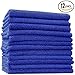 The Rag Company - All-Purpose Microfiber Terry Cleaning Towels - Commercial Grade, Highly Absorbent, Lint-Free, Streak-Free, Kitchens, Bathrooms, Offices, 300gsm, 12in x 12in, Royal Blue (12-Pack)