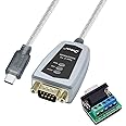 DTECH RS485 Cable USB C to RS422 Serial Adapter with FTDI Chip Breakout Board LED Indicators RS-422 RS-485 Converter Supports Windows 11 10 8 7 XP Mac (5 Feet)