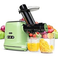Slow Juicer, ORFELD Cold Press Juicer with 90% Juice Yield & Purest Juice, Easy Cleaning & Quiet Motor Masticating Juicer Mac