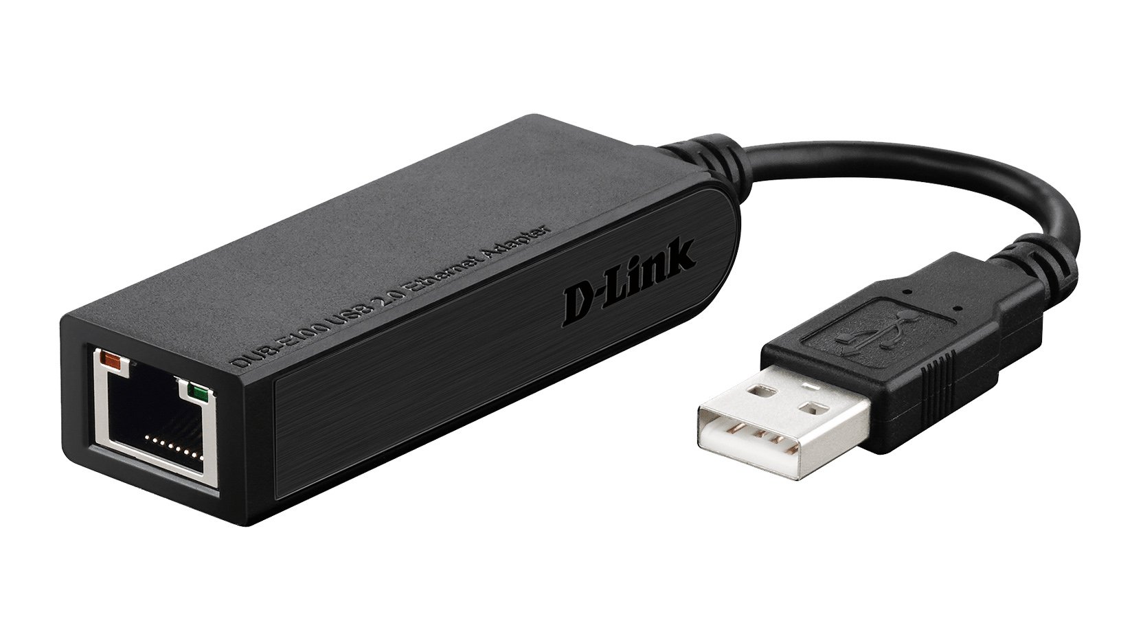 D-Link DUB-E100 High-Speed USB 2.0 Fast Ethernet 10/100 Mbit/s Ethernet Adapter , Black