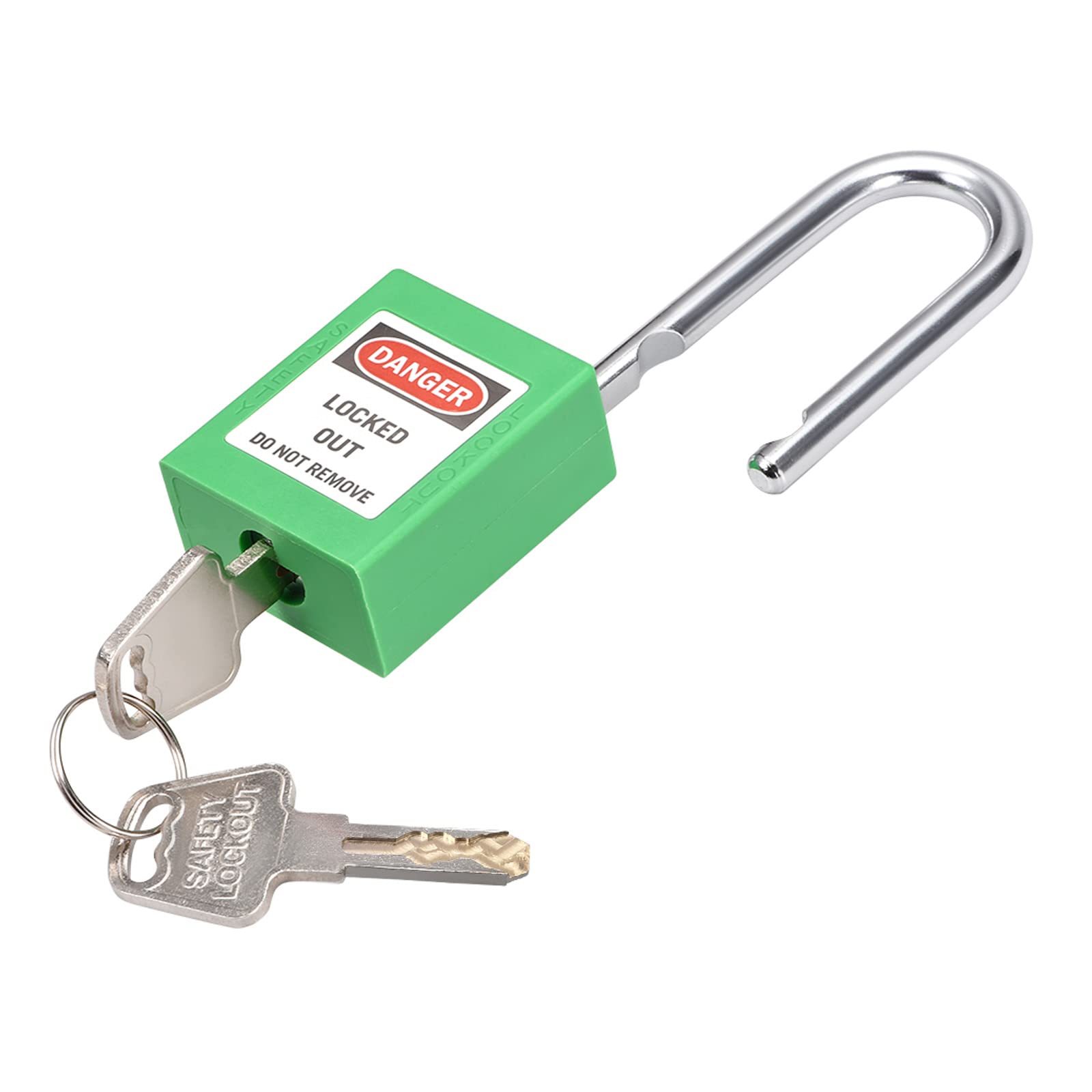 M METERXITY Lockout Tagout Locks - Keyed Different Safety Padlocks, Lightweight and Compact, Apply to Lock Out Tag Out, (38mm, Green)