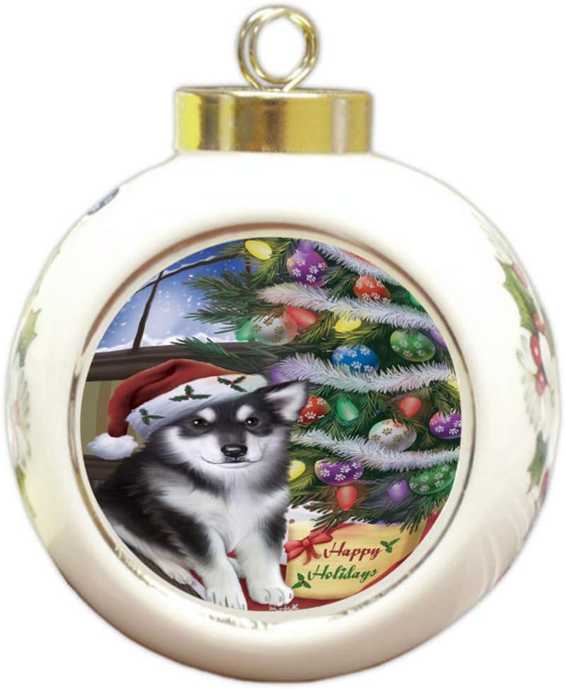 malamute christmas ornament