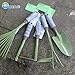 KEJIH Five-Piece Gardening Tools Set Potted Flower – Including Double Use Hoe 3 prongs,9-Teeth Leaf rake, 5-Teeth rake,Cultivator/Weeder,Trowel/Shovel with High Carbon Steel and Soft PVC Handle Gripthumb 3