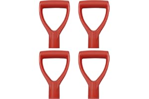 4 D-Shaped Shovel Handles, Inner Diameter 34.5 mm, Handle attachments for Garden Shovels, Snow Shovels and rakes, Suitable fo