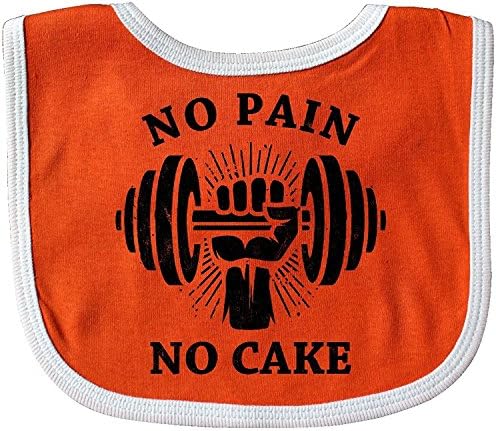 - No Pain No Cake BLK Baby Bib Degrema