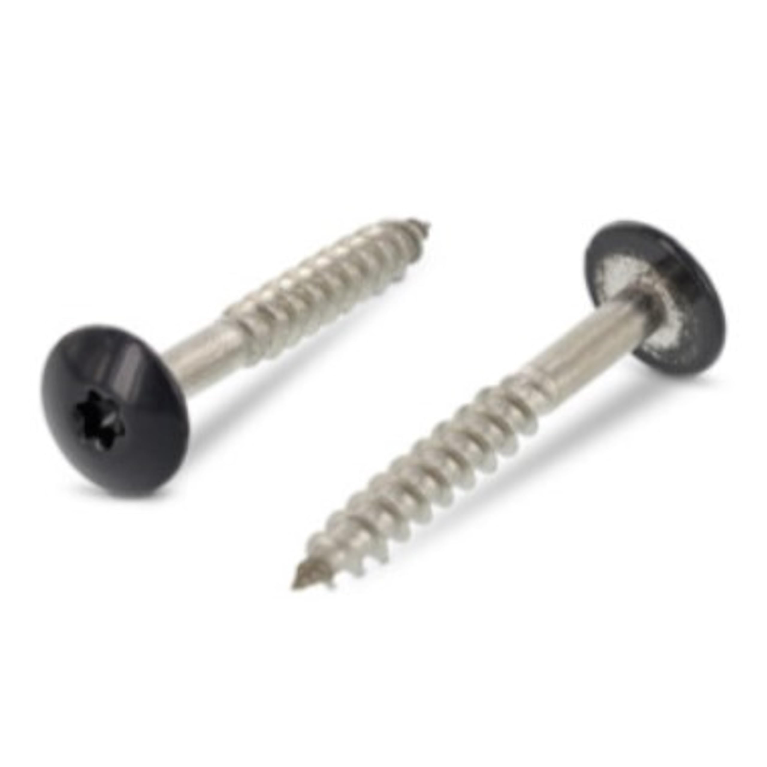 Trespo Wood Screws 4.8 x 50 mm Pack of 25 Stainless Steel A2 / V2A - Round-Headed Wood Screws with Hexalobular Socket - Rustproof - Powder Coated RAL 7016 Anthracite Grey