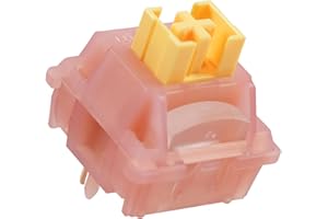 COISUIM Outemu Honey Peach Switch V3, 40g Pre-Lubed Silent Linear Switch for Mechanical Gaming Keyboard, 5-Pin Switches (Honey Peach,70Pcs)