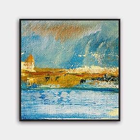 Framed Canvas Wall Art Modern Texture Painting Canvas Prints Home Artwork Decoration for Living Room,Bedroom - 16x16 inches