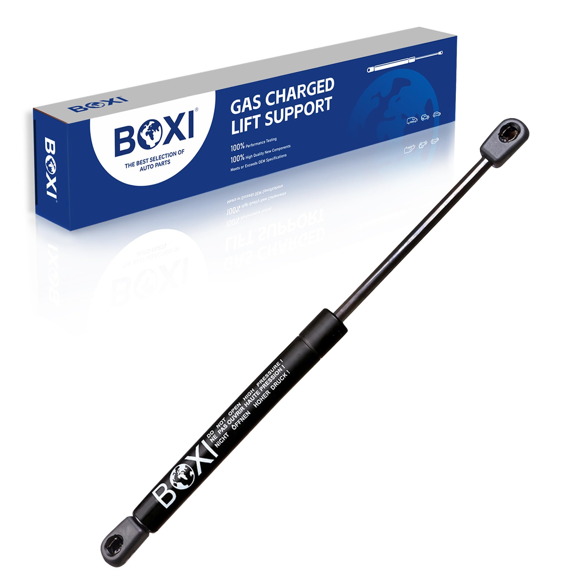 Qty(1) BOXI Universal Lift Supports Struts Shocks Spring Dampers Extended Length 14.50", Compressed Length 9.25", Force (lbs) 25.00,10mm ball socket 40