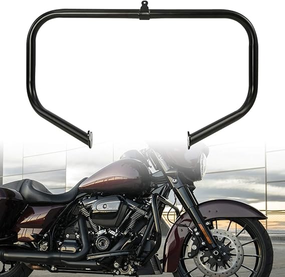 XFMT Black Motorcycle Engine Saddlebag Highway Guard Crash Bar Compatible with