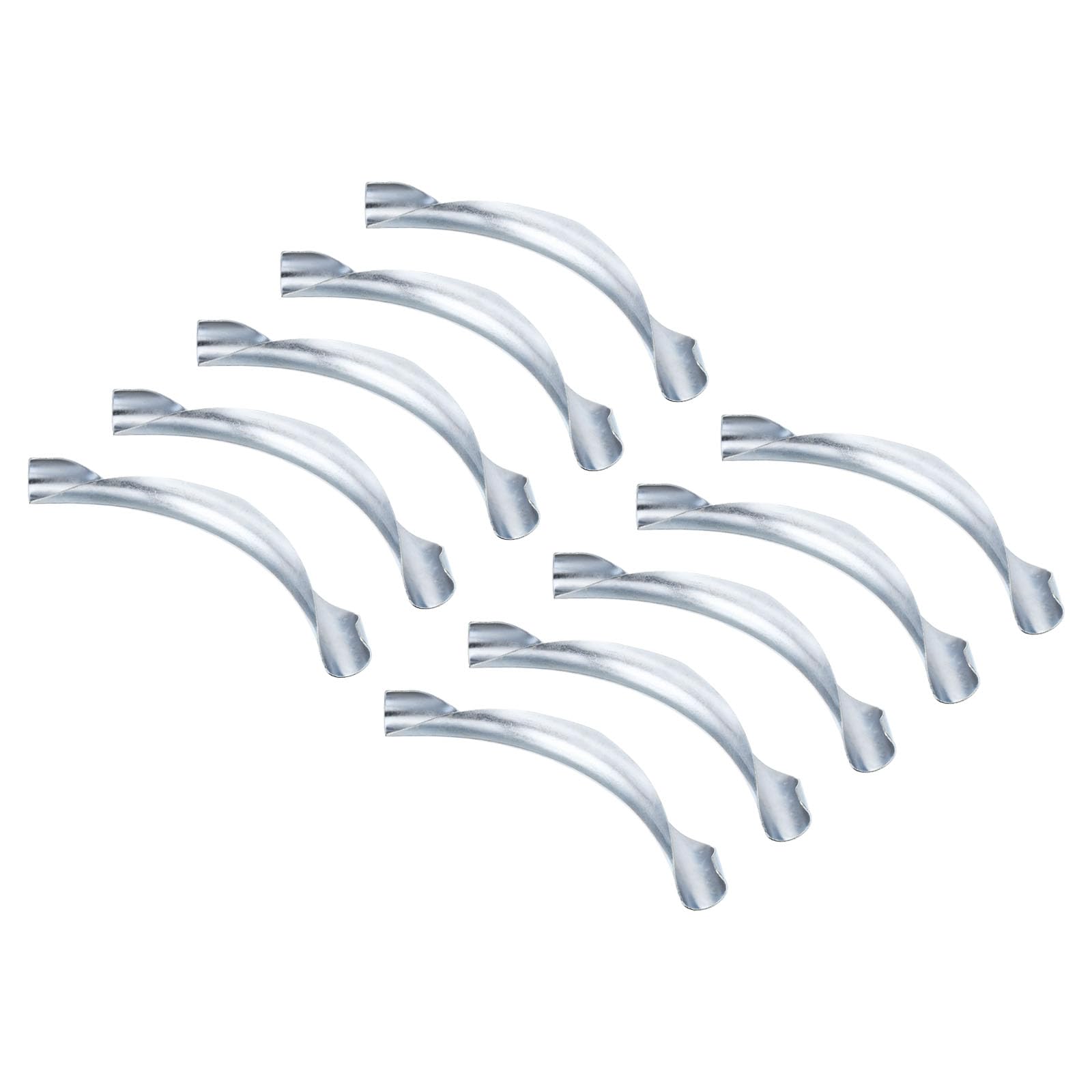 PATIKIL 25mm PEX Tube Bend Support, 10 Pack PEX Tube Metal 90 Degree Elbow Bend Support for Copper PEX Pipe Tubing, Silver Tone