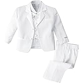 Spring Notion Baby Boys' White Classic Fit Tuxedo Set, No Tail