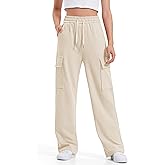 BOOPH Girls Sweatpants Kids Drawstring Cargo Pants Teen Girls Wide Leg Baggy Joggers Pants with Pockets