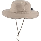 Connectyle Sun Hat for Men Women Outdoor UV Protection Safari Hat for Fishing Hiking Gardening Breathable Cowboy Hat UPF50