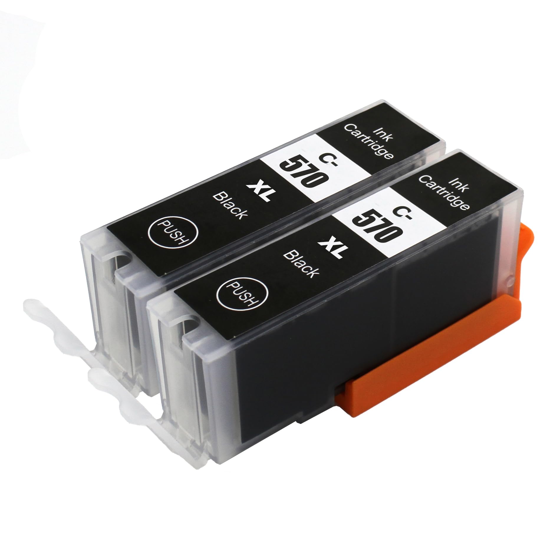 Go Inks 2 Black Ink Cartridges to replace Canon PGI-570Bk Compatible/non-OEM for PIXMA Printers