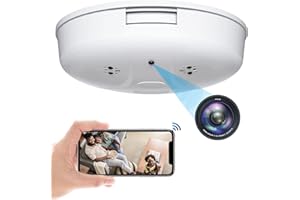 braosusner Hidden Camera Smoke Detector Camera WiFi HD 1080P Wireless Small Nanny Cam for Home Surveillance Security Cameras Indoor/Outdoor Wireless