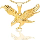 14k Yellow Gold Eagle Pendant 