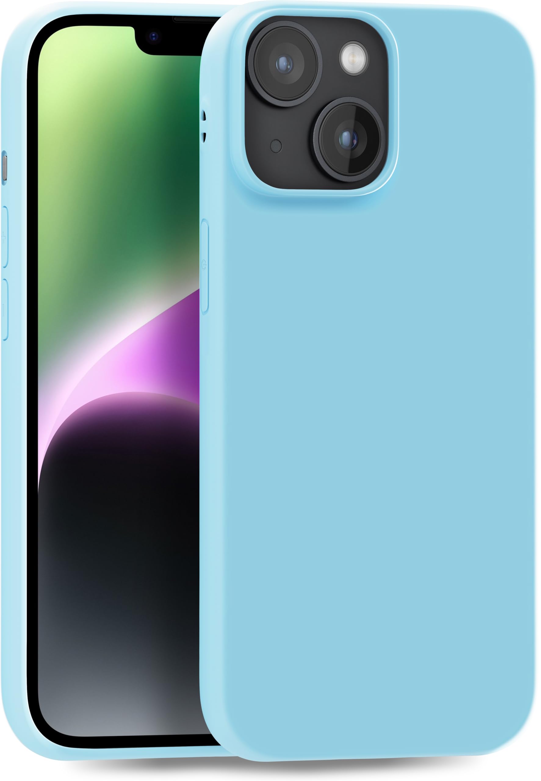 MyGadget TPU Case for iPhone 14 - [ Camera Protection & Anti Fingerprint ] - Silicone Cover with Soft Touch & Anti Scratch Shell - Turquoise