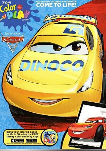 Kids Coloring &amp; Activity Book Set Pre School Elementary Grades | Educational Gift Set (Cars 3)