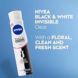 NIVEA Black & White Invisible Anti-Perspirant Spray 6 x 250ml Pack view 2