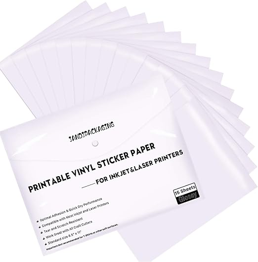 Papier Autocollant Transparent A4 Pour Imprimante - Lot De 100 Feuilles, Jet D'encre Et Laser - Imperméable, Pour Affiches, étiquettes, Projets DIY - 6