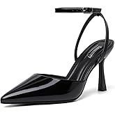 Susanny Heels for Women Stiletto Closed Pointed Toe Backless Dress Shoes High Heels Sexy Kitten Pumps Wedding Guest Party Dance Prom Dressy Comfort Shoes