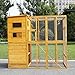 Sandinrayli Cat House Outdoor Run Wooden Cat Rabbit Home w/Outside Fun Run Small Animal Enclosure Cage
