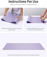 YSAGi Leather Desk Mat Large 60x35 cm Non-Slip Waterproof Purple Desk Pad view 9