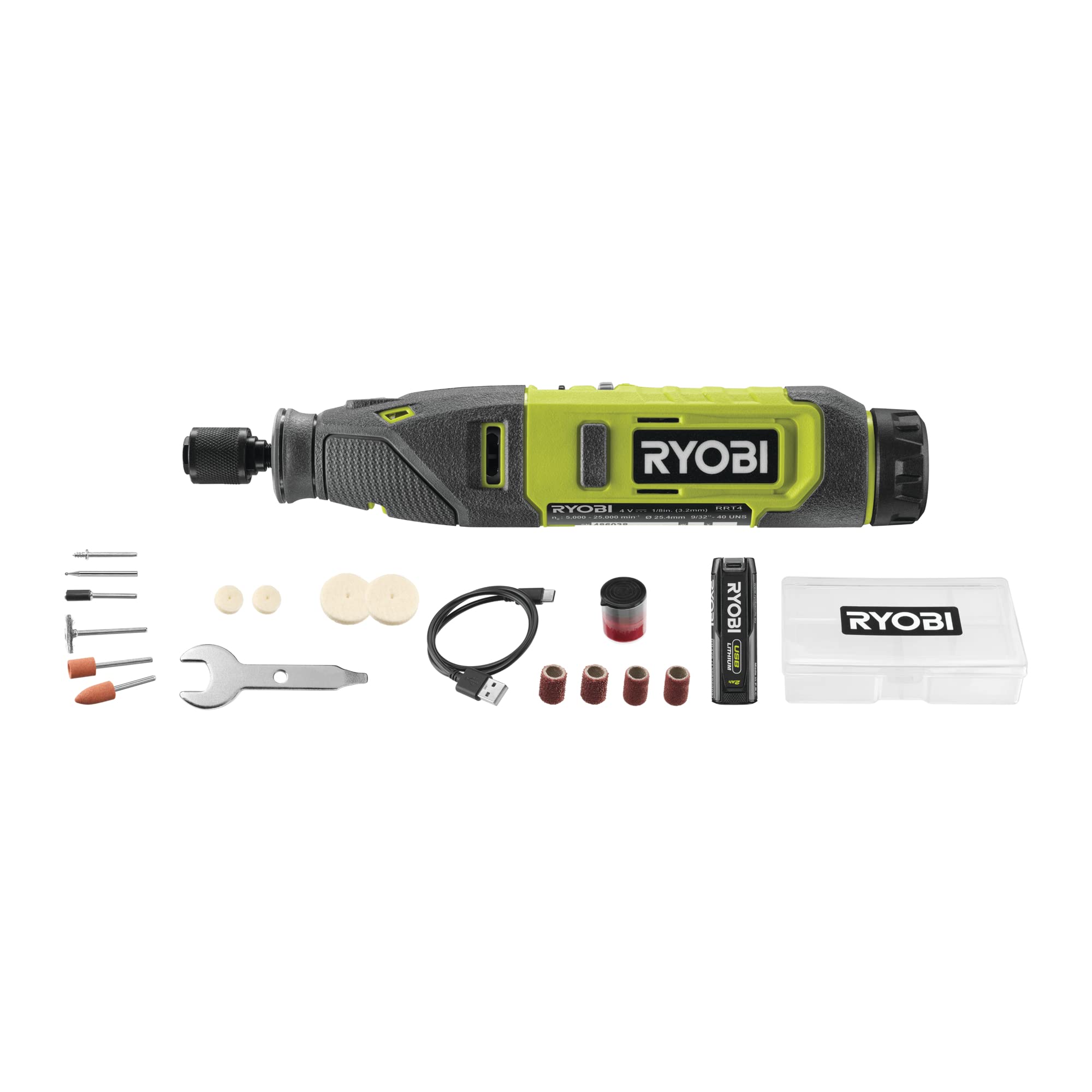 Ryobi RRT4-120GA15 4V Cordless Rotary Tool (1 x 4V 2.0Ah)