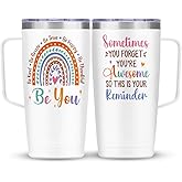 Youre Awesome Gifts for Women Inspirational Cups Tumbler with Handle 20oz Stainless Steel Tumblers Coffee Travel Mug Gift for Women Coworker Friend Boss Sister Birthday Christmas
