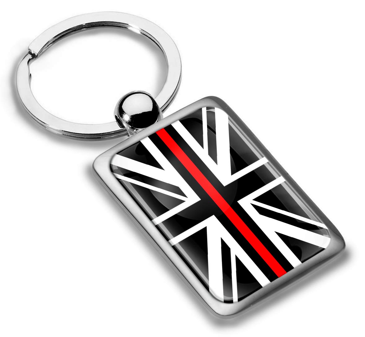 Biomar Labs Stainless Steel Metal Keychains Country Flag National Flags Design Durable Premium Accessory Car House Keys Backpack Gift Travel Souvenir (England UK GB Flag in Red KK 239)