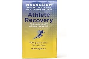 Epsomgel™ Athlete Recovery Scented Epsom Salts - 500g | 100% Pure Magnesium Bath Salts with Refreshing Aromatherapy Fragrance