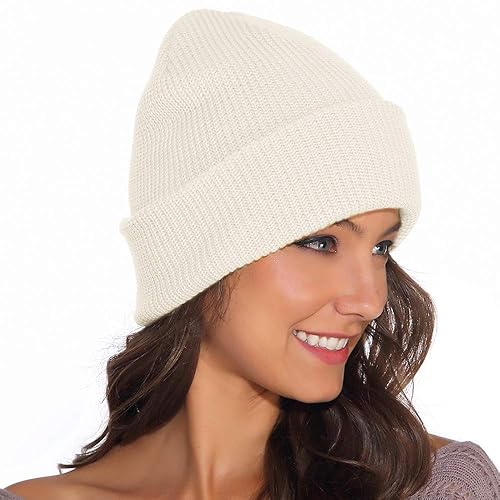 Beanie for Women and Men Unisex Warm Winter Hats Acrylic Knit Cuff