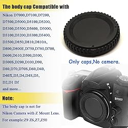 Rear Lens Cap and Front Body Cap for Nikon D850