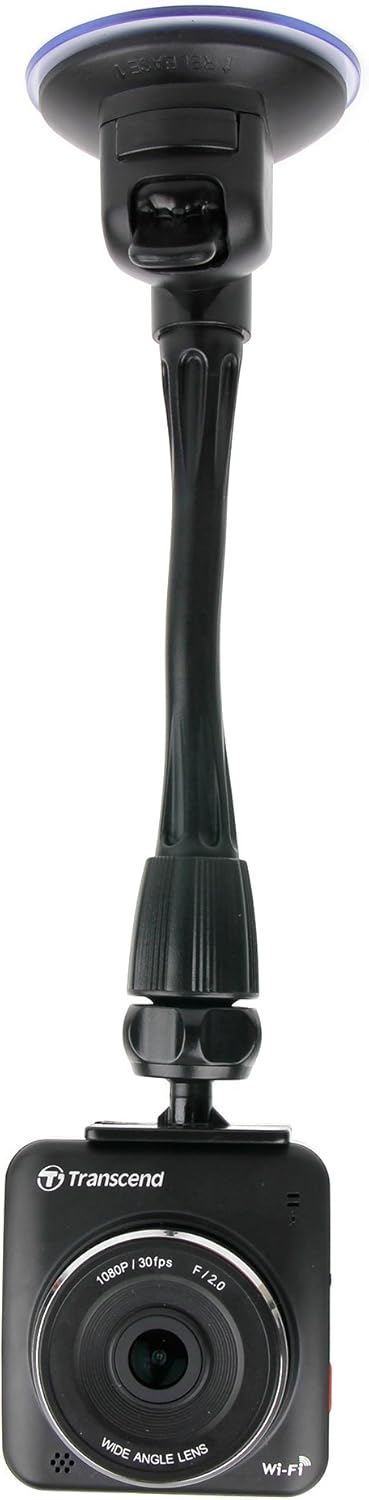 DURAGADGET Anti-Shake Bendy Arm Window Suction Mount - Suitable for The Transcend DrivePro 220| DrivePro 200 & DrivePro 100 Dash Cams