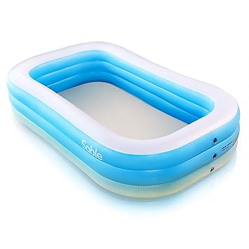 Piscina Gonfiabile Sable Per La Famiglia Piscina Fuori Terra Rettangolare 3 Piani Indipendenti 300 X 184 X 50 Cm Per Il Nuoto E Gioco Allestate