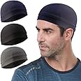 3 Pack Cooling Skull Cap Helmet Liner Sweat Wicking Cycling Running Hat for Men Women
