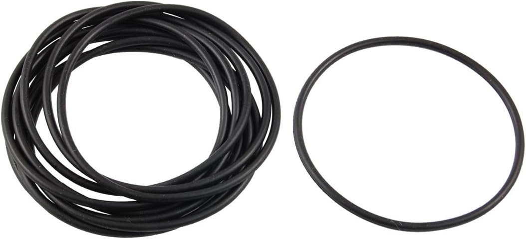 sourcingmap Nitrile Rubber O-Rings 50mm OD 46mm ID 2mm Width, Metric Sealing Gasket for Automotive Machine Plumbing Pack of 10