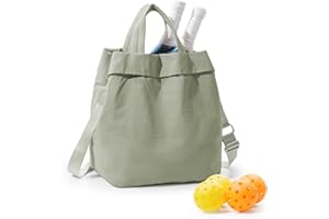 bergsalz Adult Unisex Pickleball Bags Crossbody Sports Bag Pink Modern Sling Satchel Nylon 3 Sections 15.5 Inches