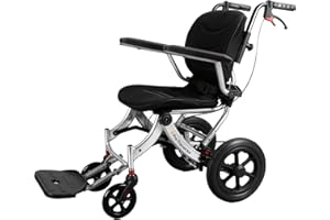 ProTraverse Wheelchairs for Adults,Transport Wheelchair Lightweight Foldable with Removable Cushion,Ergonimic Transfer Chair with 11-inch Rear Wheels for All Terrains,Travel Wheelchair,Black