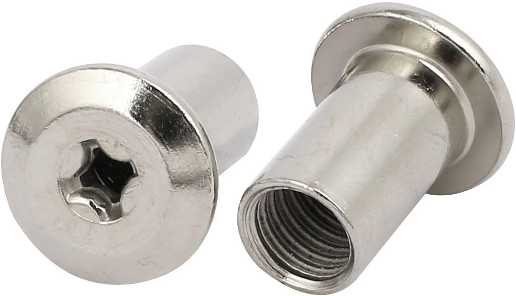 uxcell M8 x 17mm Carbon Steel Rivet Phillips Head Insert Barrel Nut