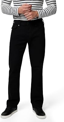 Herren Ricky gerade Rückenlasche Jeans, Body Spülung Schwarz, 36W / 34L