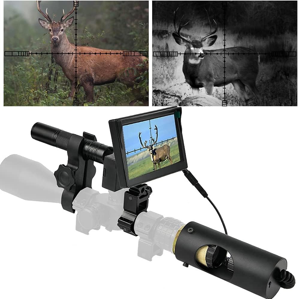 DIY Rifle Night Vision Scope with CCD and Flashlight for Riflescope Outdoor Night Hunting Optics