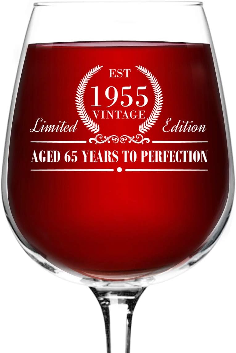 Kitchen Dining 12 75 Oz 1955 Vintage Edition Birthday Wine Glass For Men And Women 65th Anniversary Classic Birthday Gift Elegant Happy Birthday Wine Glasses For Red Or White Wine Reunion Gift Kitchen Dining 12 75 Oz 1955 Vintage Edition Birthday Wine Glass For Men And Women 65th Anniversary Classic Birthday Gift Elegant Happy Birthday Wine Glasses For Red Or White Wine Reunion Gift