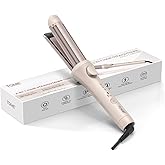 Hair Straightener and Curler 2 in 1,1 Inch Ceramic Ionic Flat Iron Curling Iron in One, Large Barrel Curling Wand with Adjustable Temp for All Hair Types,Heating Up Fast