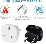 Herfair UK to Europe Plug Adapter 4 Pack Type C/E/F EU Travel Converter view 6