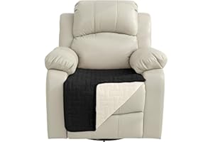 DEARTOWN Velvet Couch Recliner Covers, Waterproof Sofa Seat Cover, Sectional Couch Covers, Non-Slip Recliner Covers for Dogs Cats Recliner Furniture Protector, 23 x 38 inch Black(1 Piece)