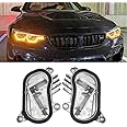 Yellow DRL Modules For 2018-2020 B-MW F80 M3 F32 F82 M4 F36 LCI 425d 430d 430dX 430i 430iX 435dX 440i 440iX Adaptive Headlight, Angel Eye, 63117493229, 63117493230 (Amber)