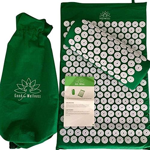 Acupressure Mat and Pillow- Acupuncture Like Benefits for Feet, Back and Neck Pain- Accupressure Therapy Set for Sciatica, Nerve, Foot, Migraine and Stress Relief Without Having to Pay a Specialist.