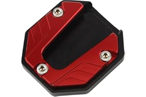 ABCERRSI Motorcycle Kickstand Plate,Aluminum Alloy Extension Side Stand Foot Pad For Universal Dirt Bike Motorbike Support Accessory-Red